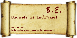 Budaházi Emánuel névjegykártya
